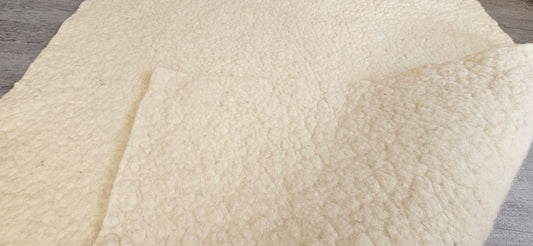 Ivory wool bed felt